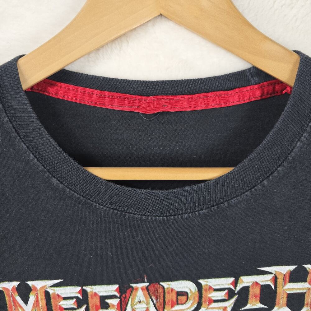Vintage Megadeth Shirt L 2001 Killing Is My Business Priest Double Sided Tee Y2K - Picture 5 of 9